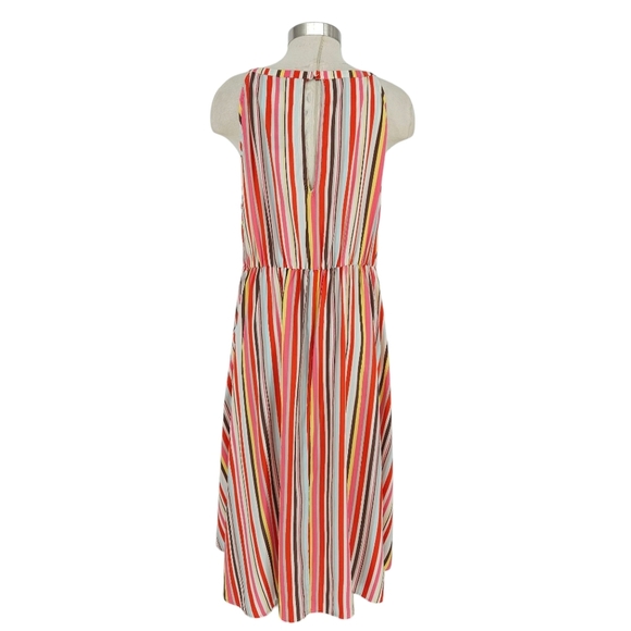 Torrid Fit Flare Dress Multicolor Stripe Sleeveless Halter A Line 2 2X - Picture 4 of 8